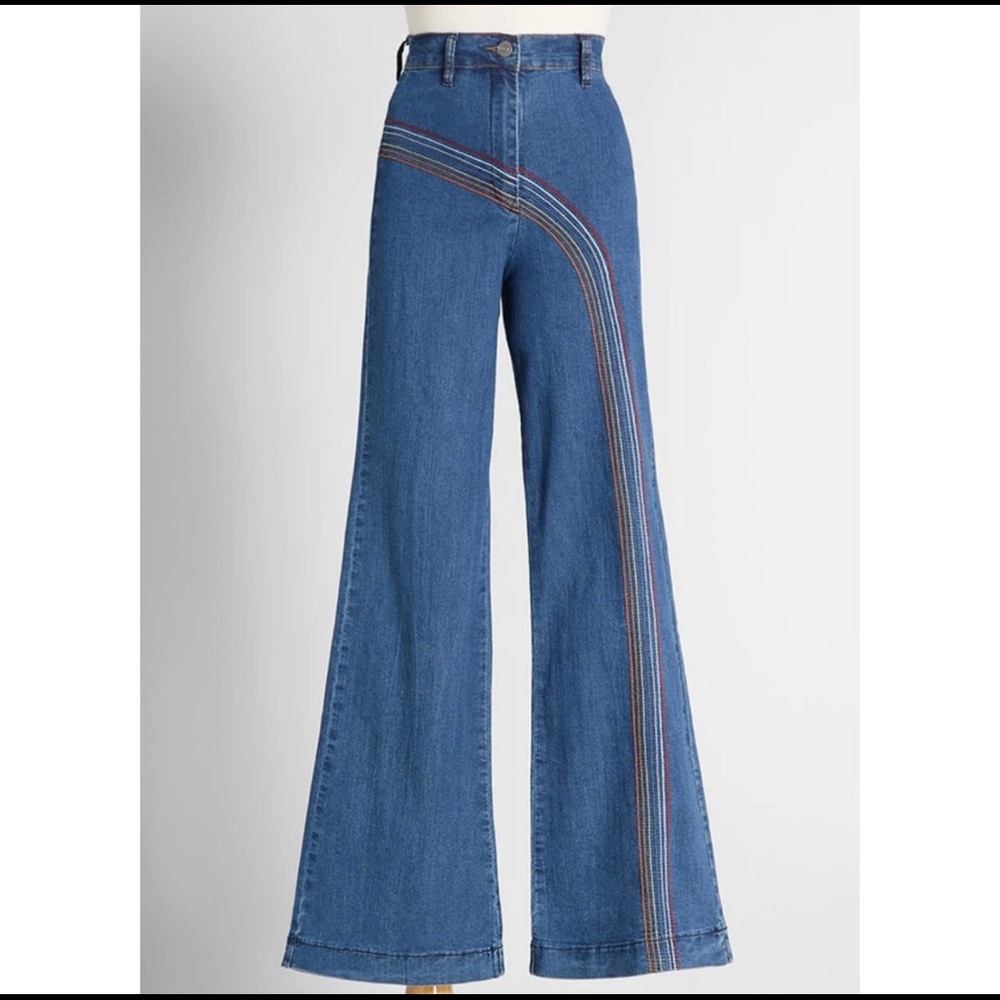 Rainbow With Me Wide-Leg Jeans